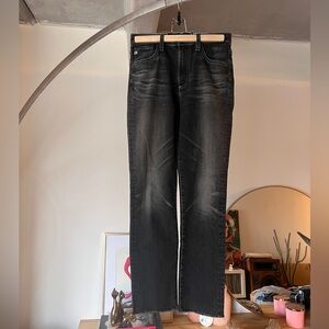 AG Adriano Goldschmied "Phoebe" Women's 27x26" inseam Gray-Black Straight Jeans